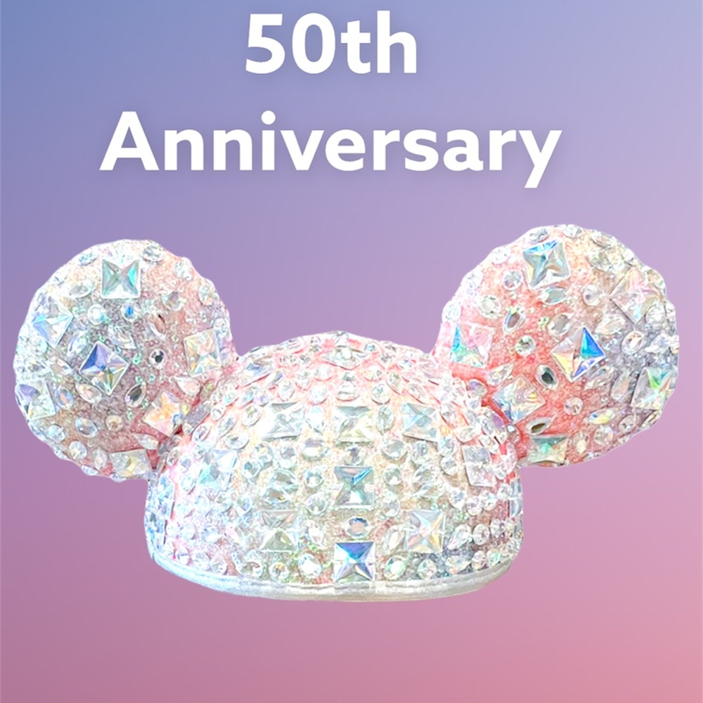 Rare Disney 50th Anniversary EARidescent Jeweled Mickey Ears Hat New In Box